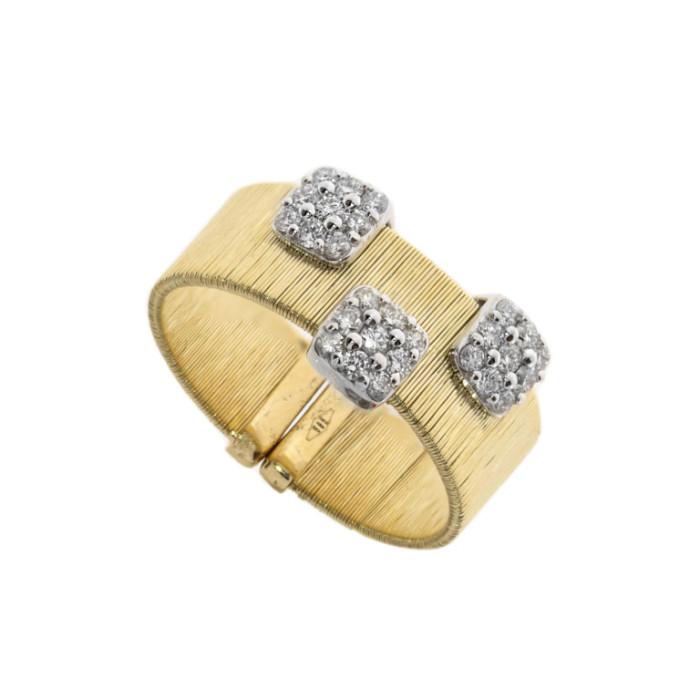 Кольцо из жёлтого золота с бриллиантами (050713)