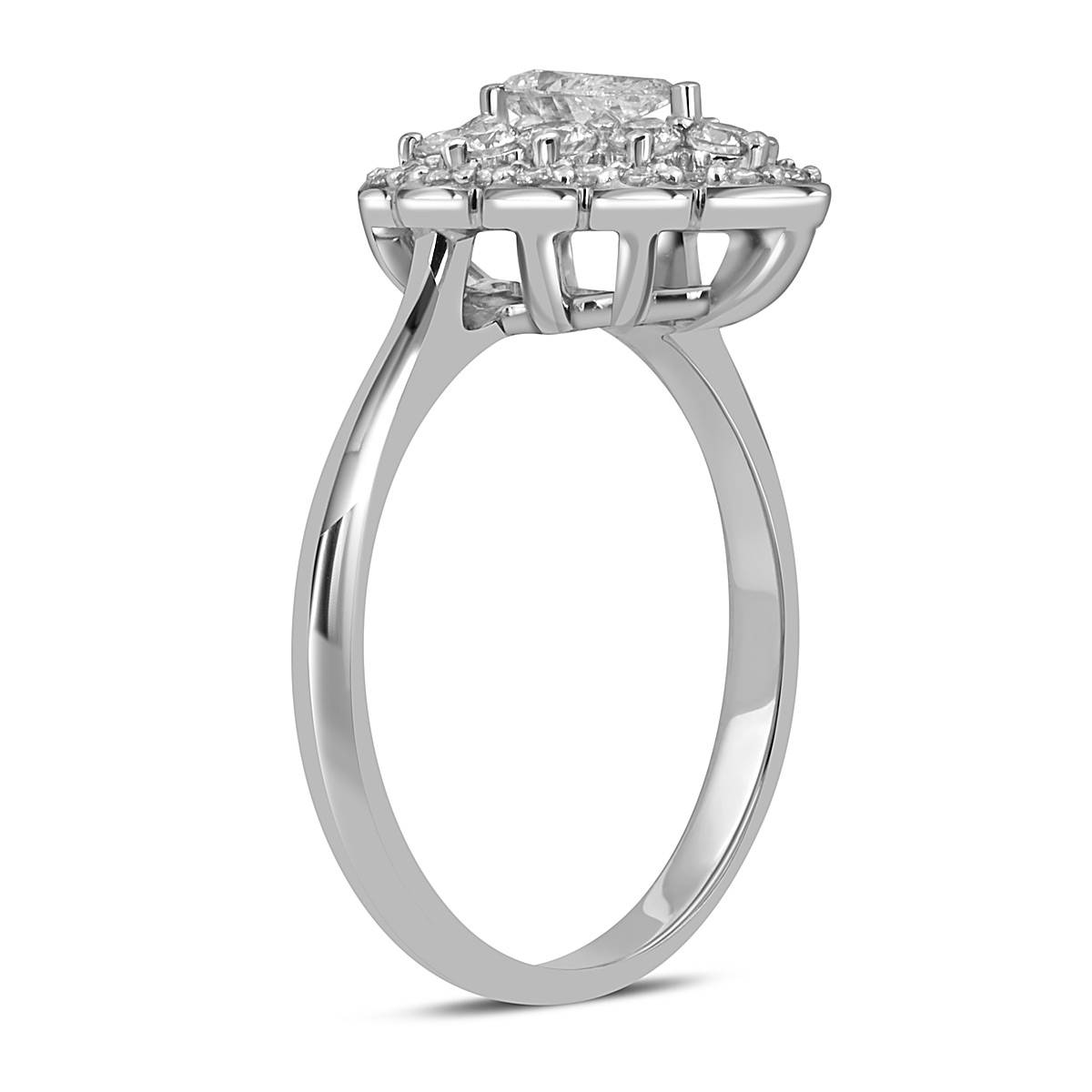 Кольцо из белого золота с бриллиантами (059686)