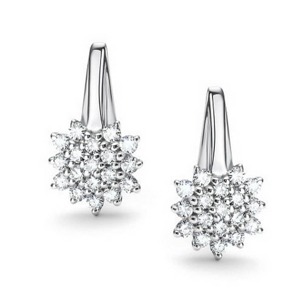 Серьги из белого золота с бриллиантами (060432)