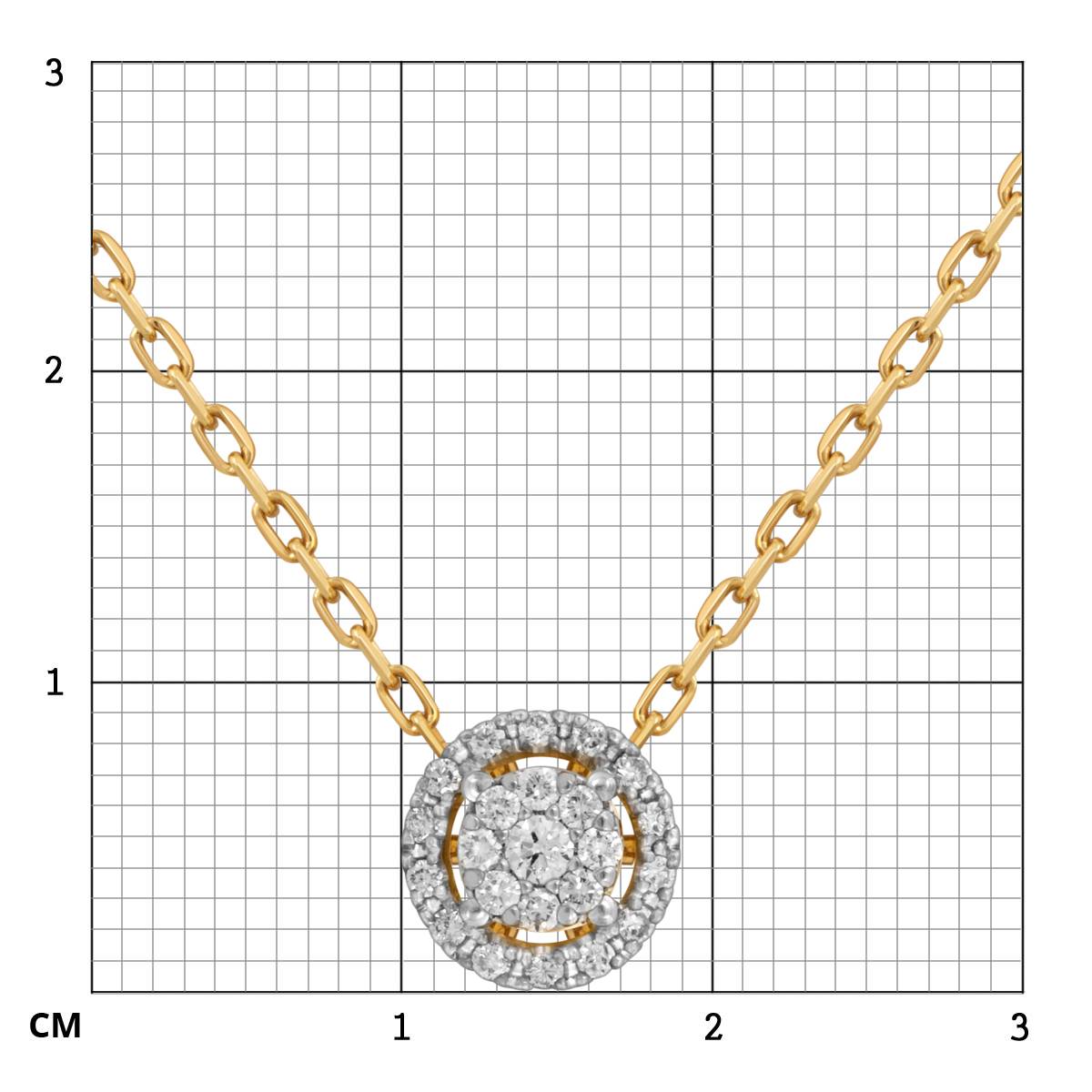 Колье из жёлтого золота с бриллиантами (050457)