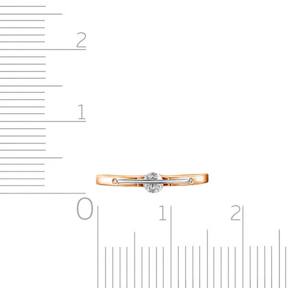 Помолвочное кольцо из красного золота 