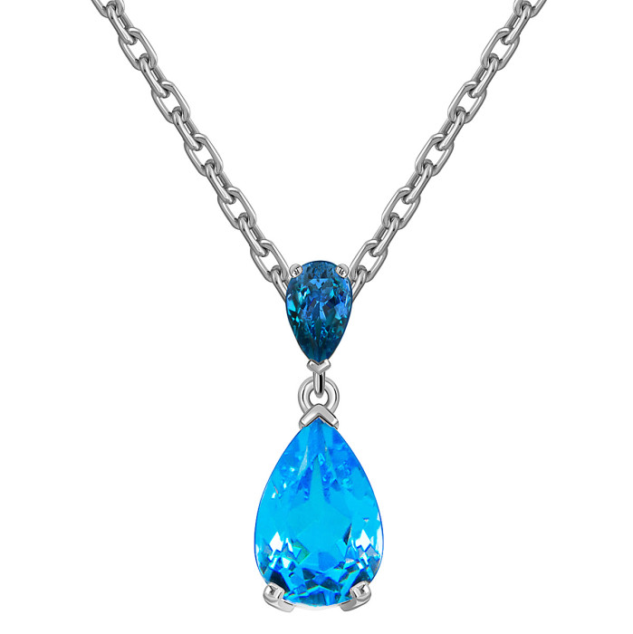 Колье из белого золота с топазами (059199)