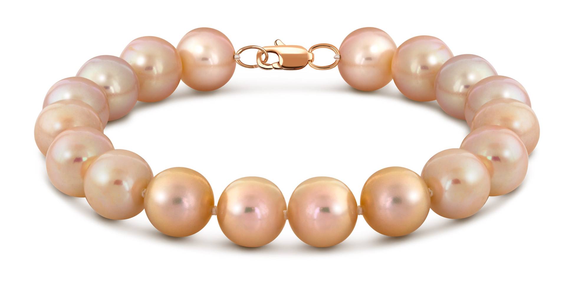 Браслет с жемчугом и замком из красного золота (042389)