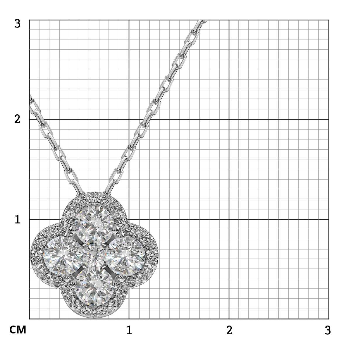 Колье из белого золота с бриллиантами (062617)