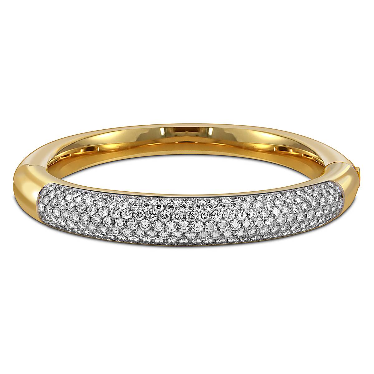 Браслет из жёлтого золота с бриллиантами (049698)