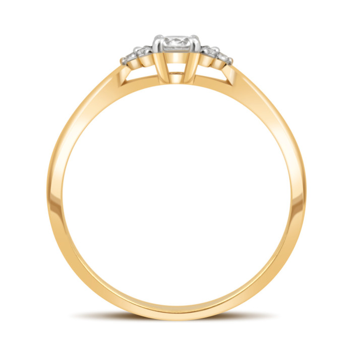 Помолвочное кольцо из жёлтого золота с бриллиантами (032734)