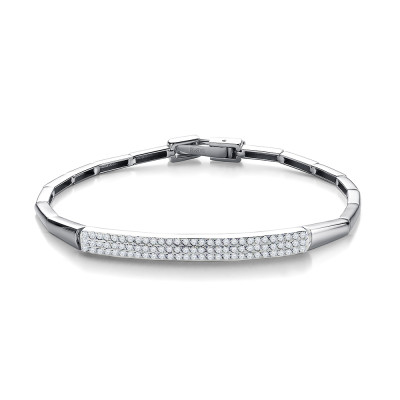 Браслет из белого золота с бриллиантами (055180)