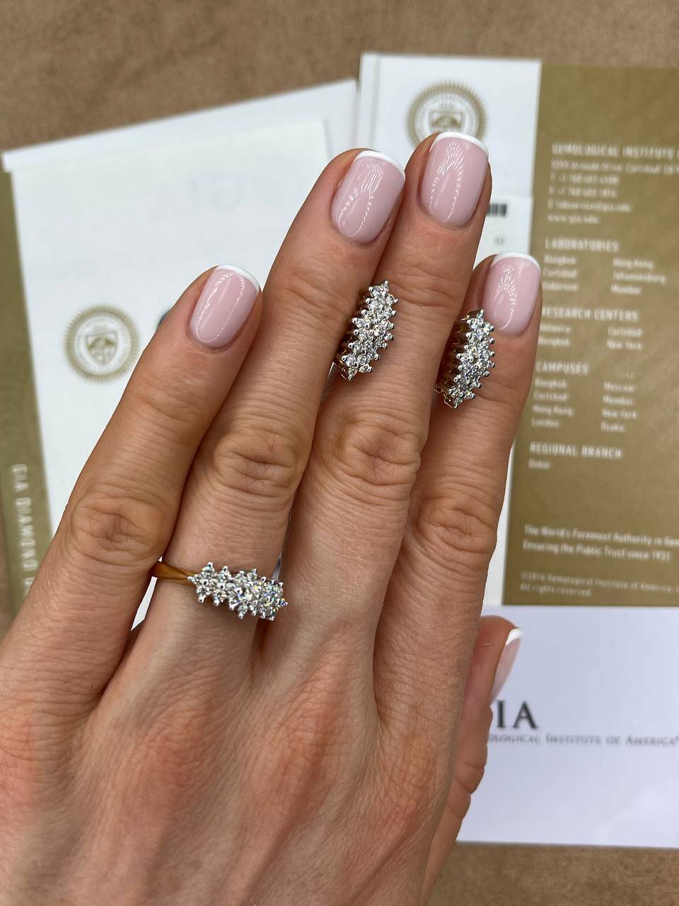 Кольцо из комбинированного золота с бриллиантами (039662)