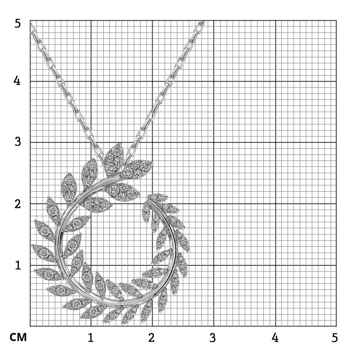 Колье из белого золота с бриллиантами (063649)