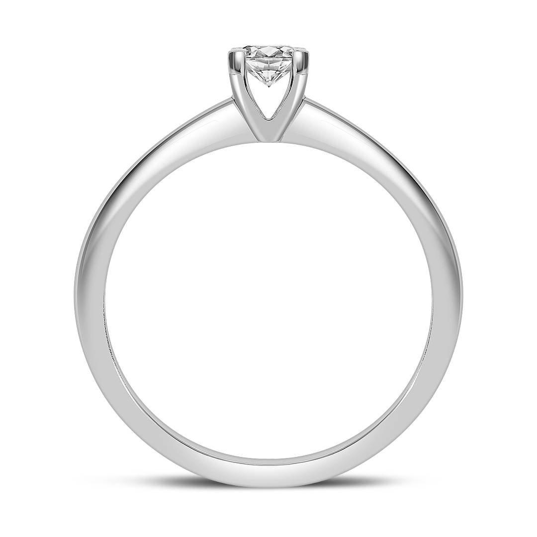 Помолвочное кольцо из белого золота с бриллиантом (047661)