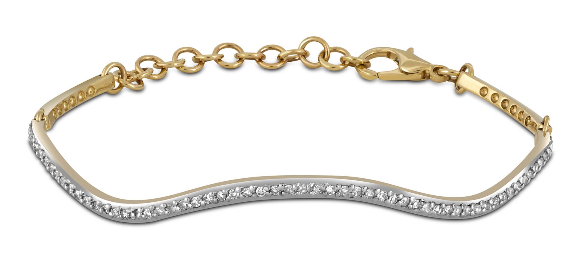 Браслет из жёлтого золота с бриллиантами (048546)