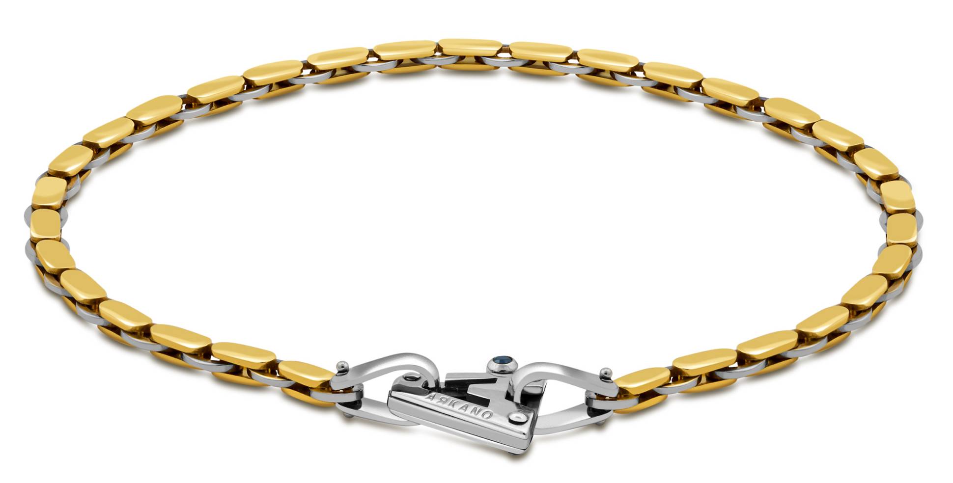 Браслет из комбинированного золота с чёрным бриллиантом ARKANO (029964)