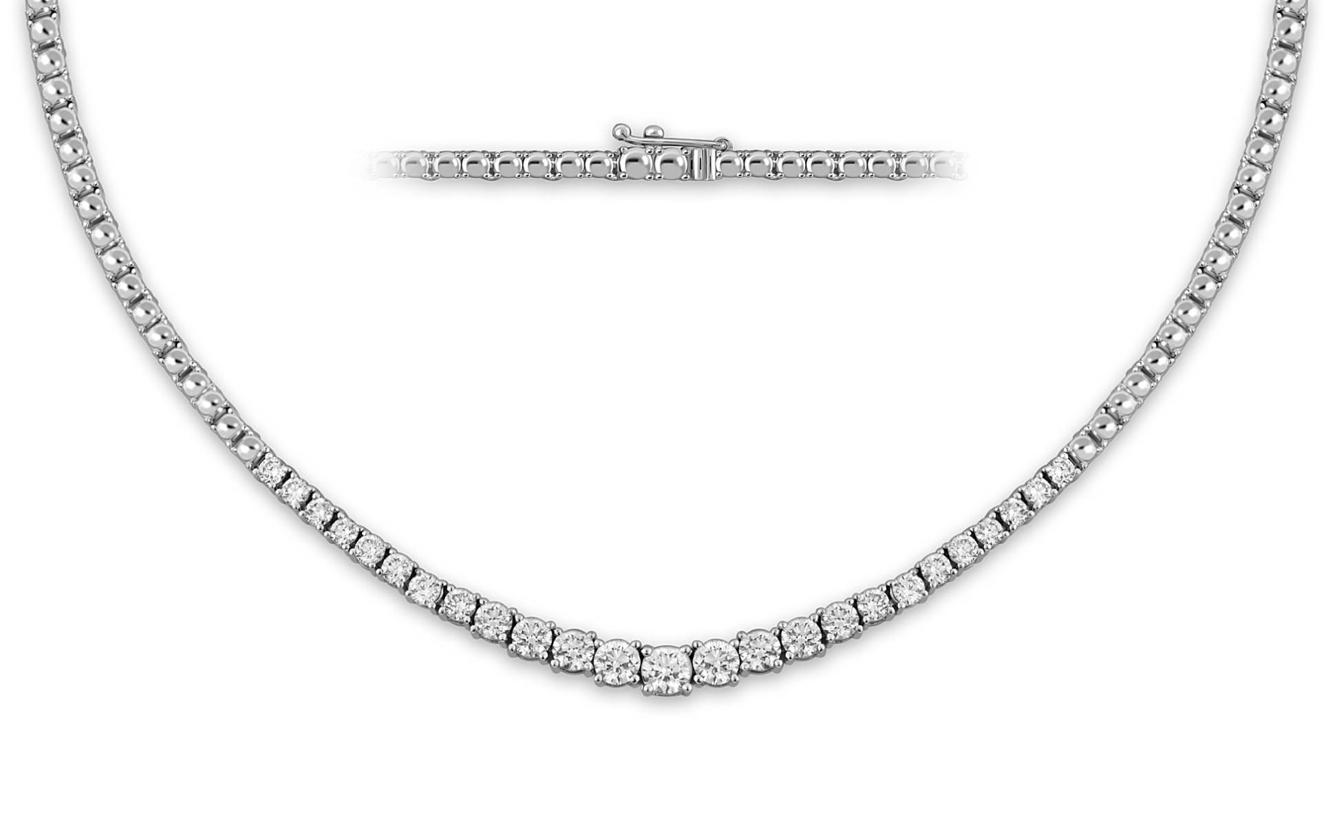 Колье из белого золота с бриллиантами (051929)