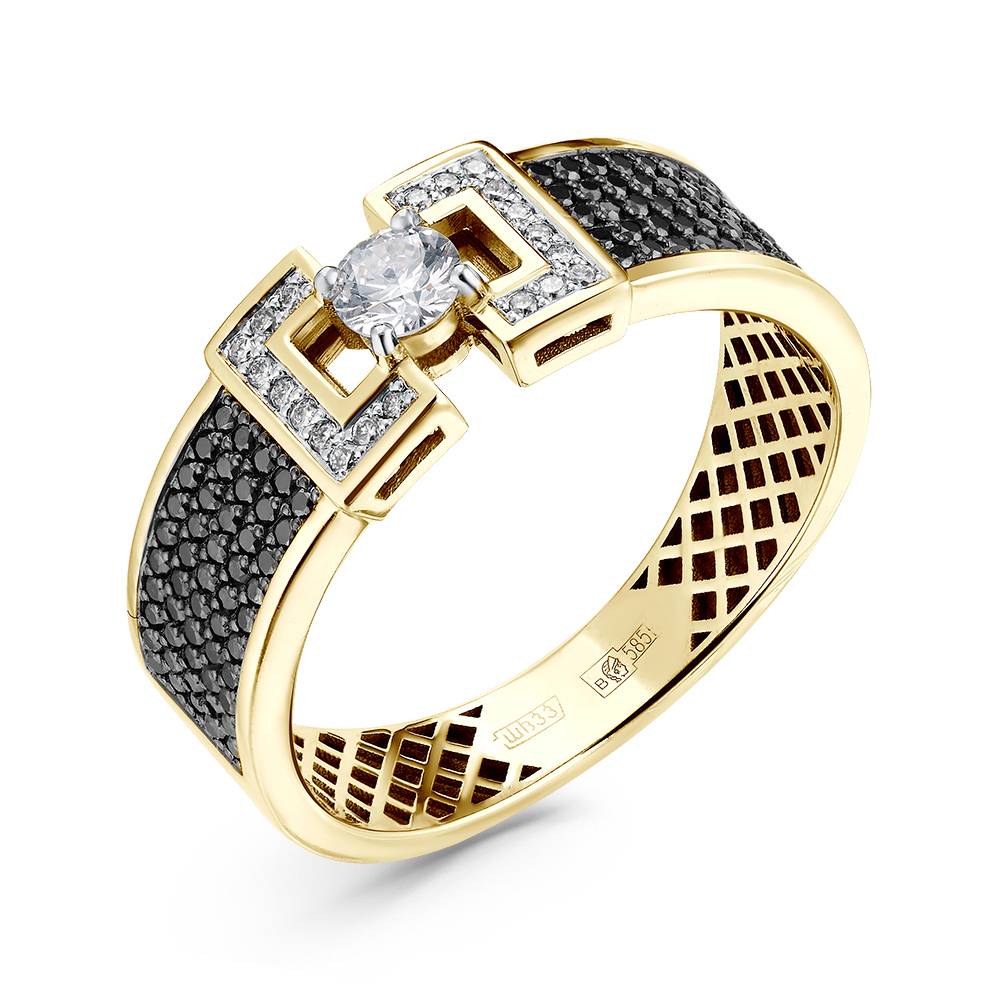 Кольцо из жёлтого золота с бриллиантами (058747)