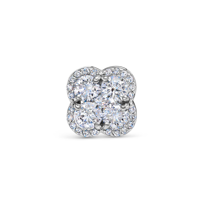 Кулон из белого золота с бриллиантами (053930)