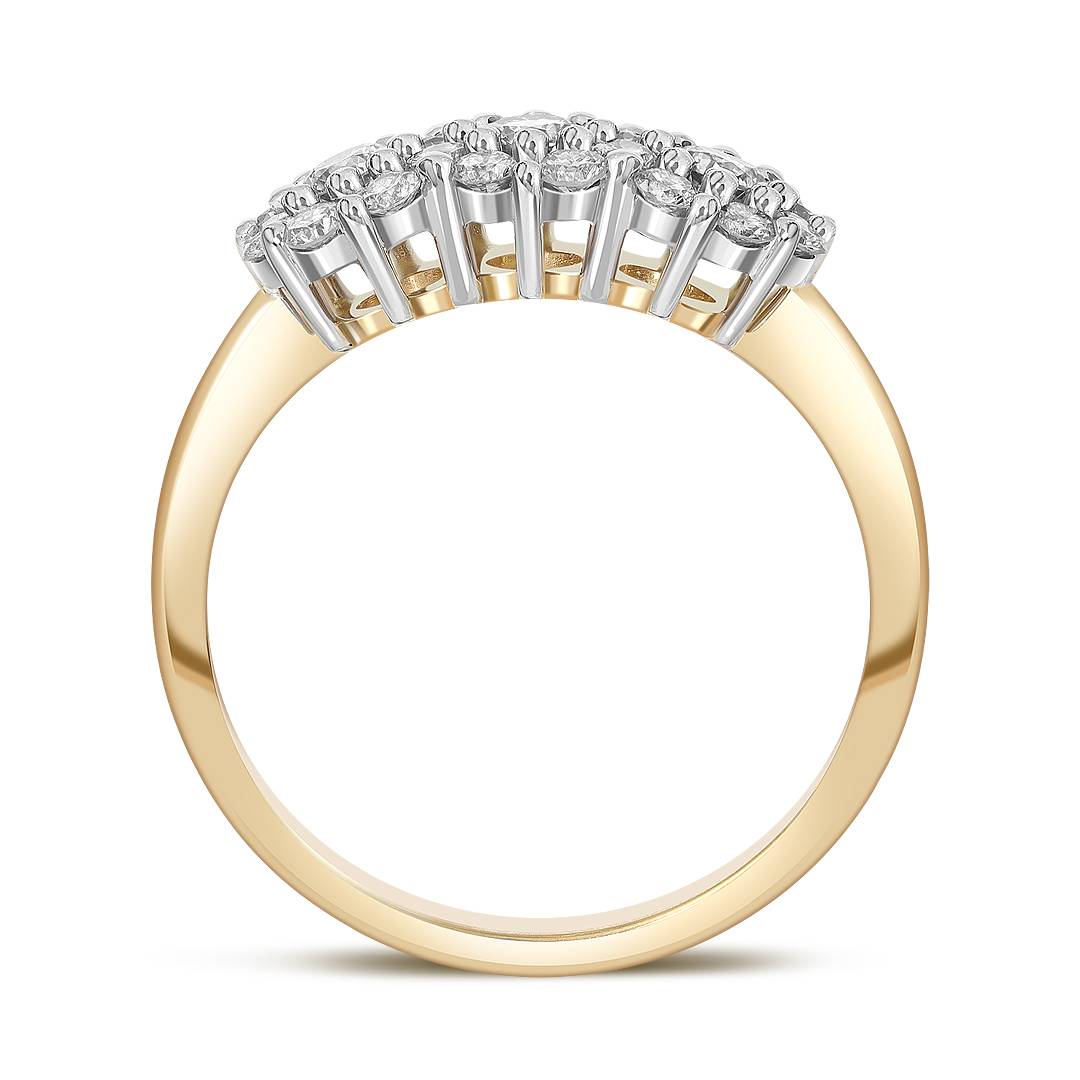 Кольцо из жёлтого золота с бриллиантами (052365)