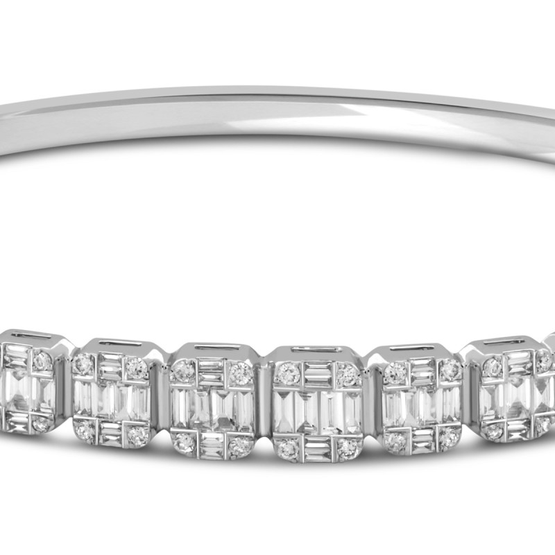 Браслет из белого золота с бриллиантами (046895)