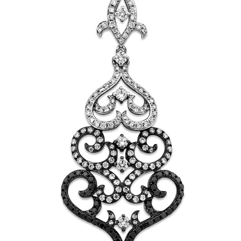 Кулон из белого золота с бриллиантами (011397)