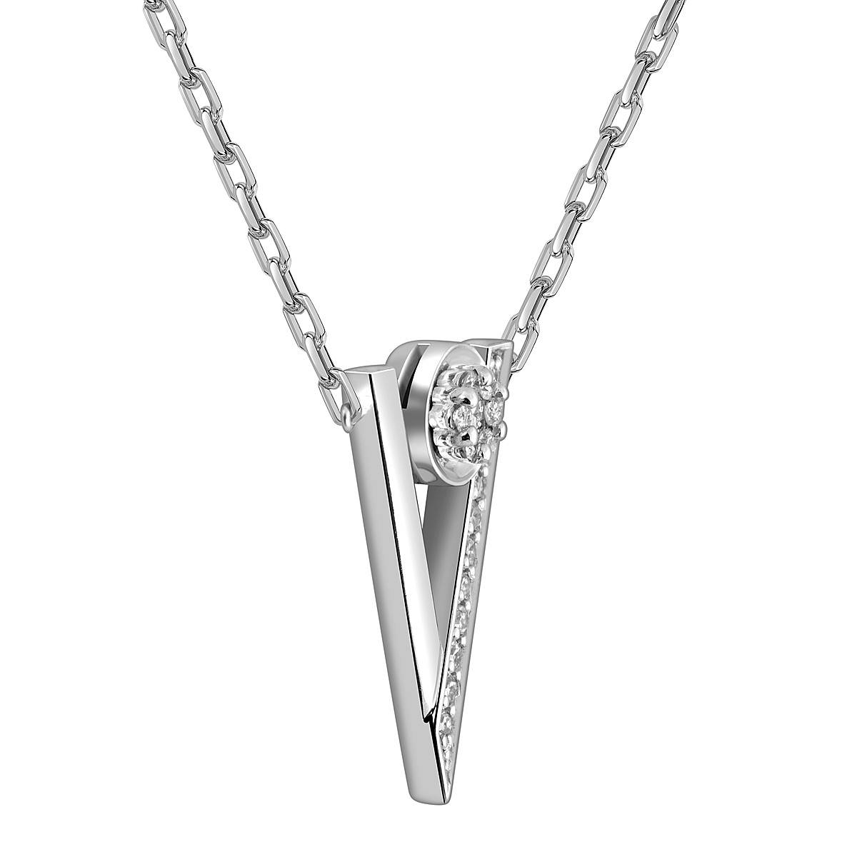 Колье из белого золота с бриллиантами (060476)