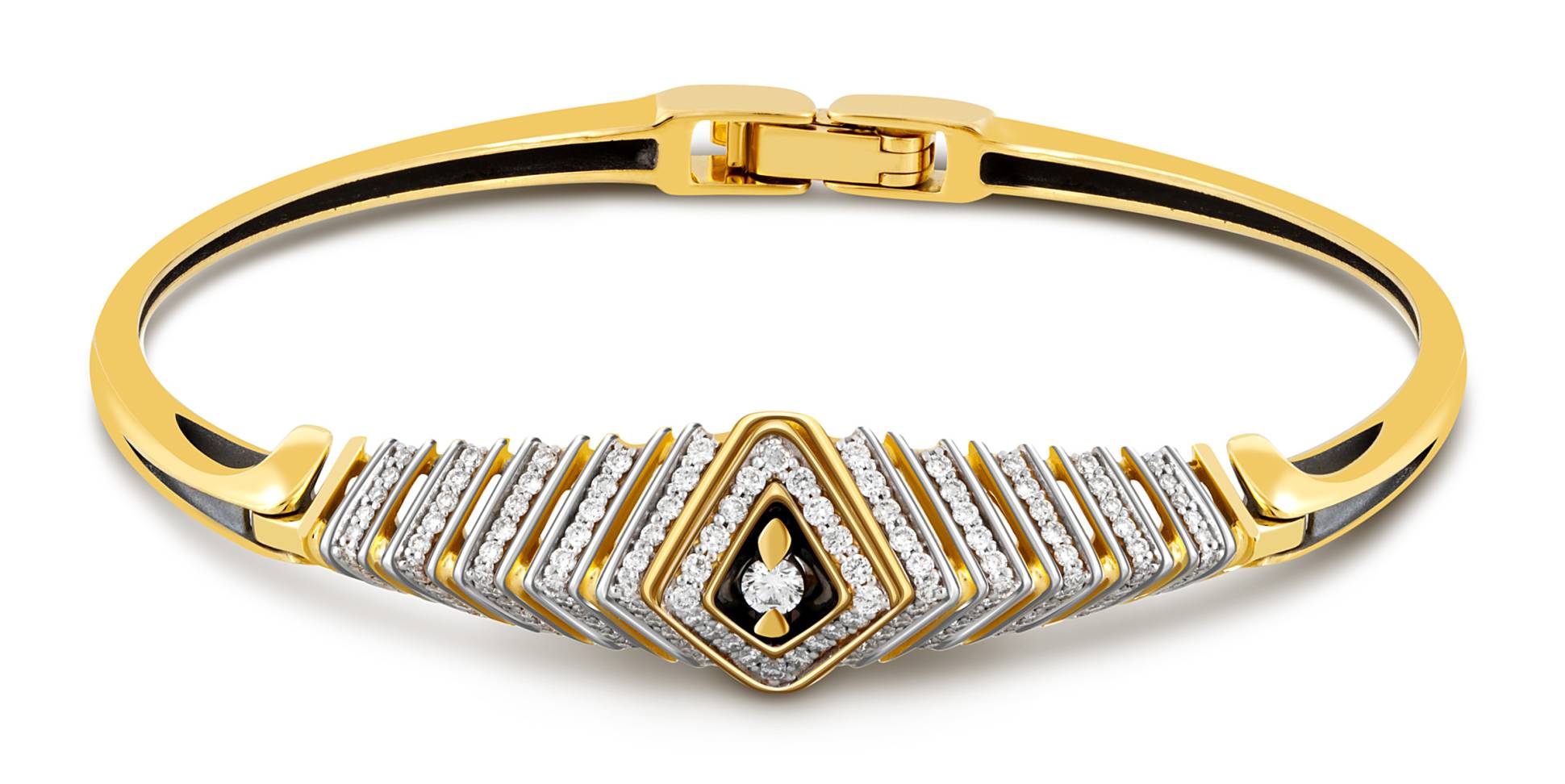 Браслет из жёлтого золота с бриллиантами (047711)