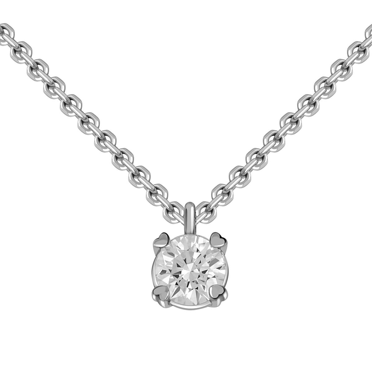 Колье из платины с бриллиантом (050824)