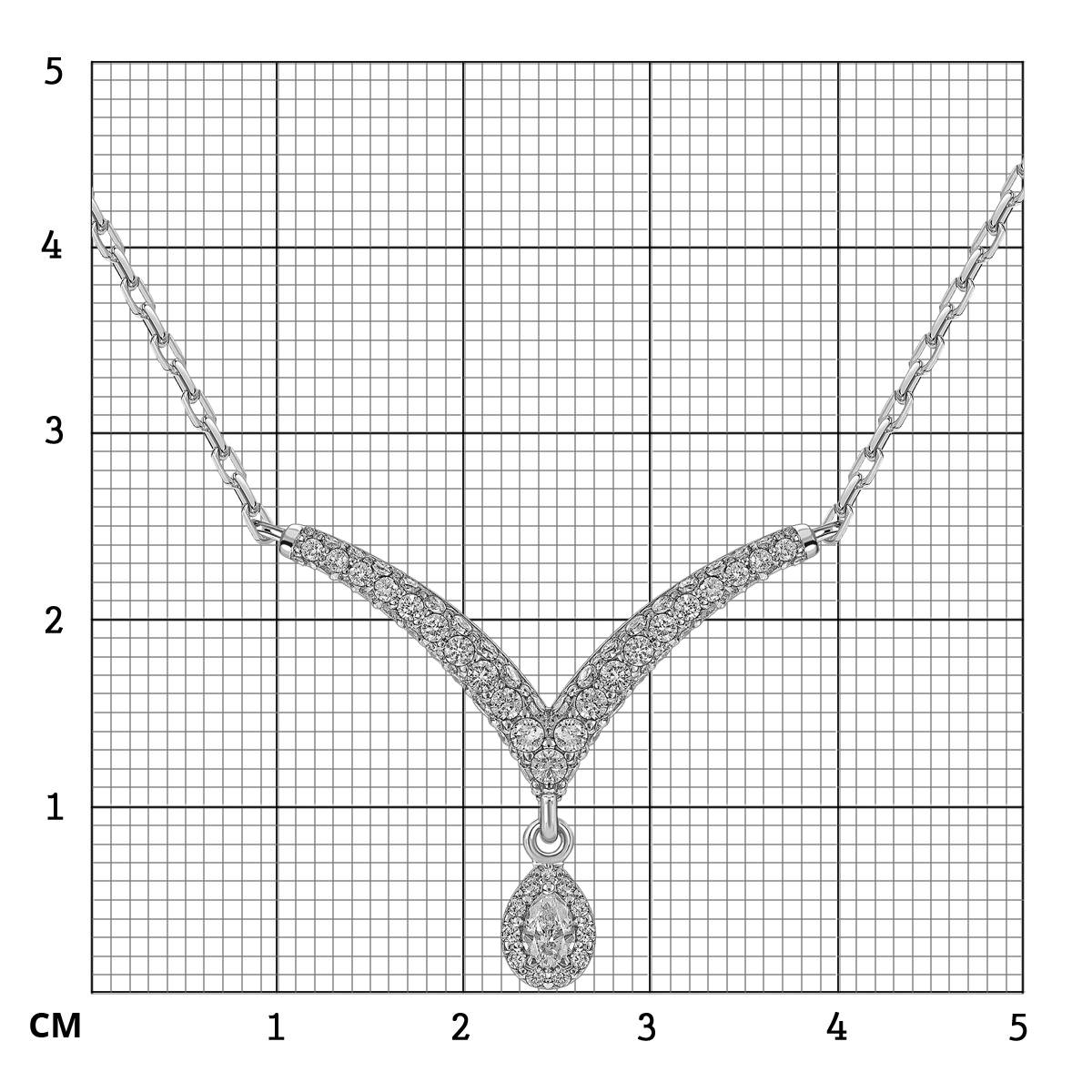 Колье из белого золота с бриллиантами (063648)