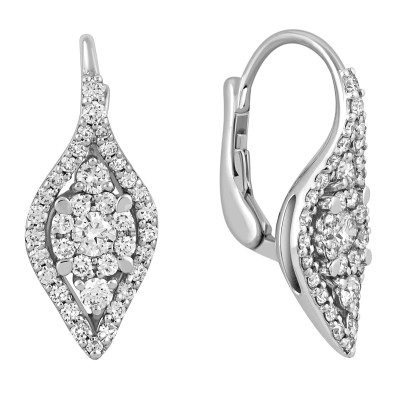 Серьги из белого золота с бриллиантами &quot;Crivelli&quot; (048926)
