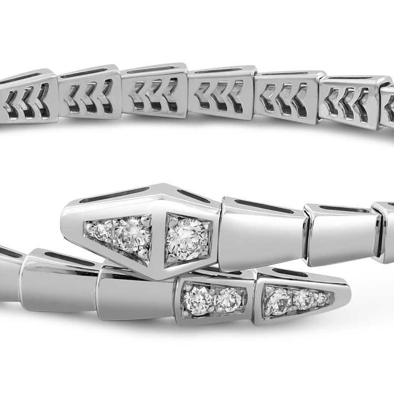 Браслет из белого золота с бриллиантами (052046)