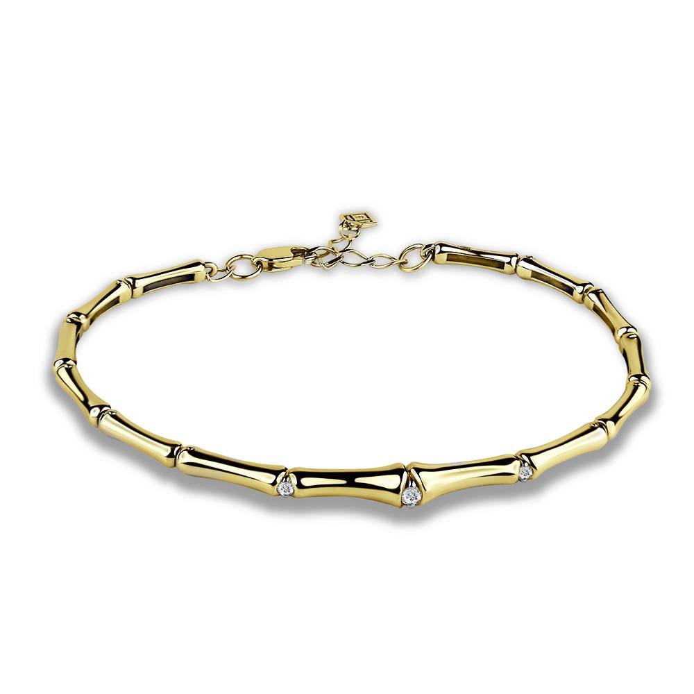 Браслет из жёлтого золота с бриллиантами (054991)