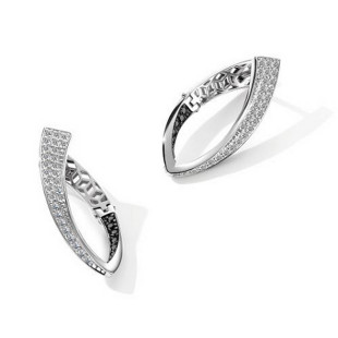 Серьги из белого золота с бриллиантами (059475)