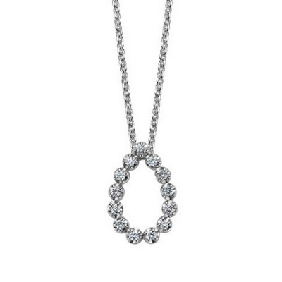 Колье из белого золота с  бриллиантами (061193)