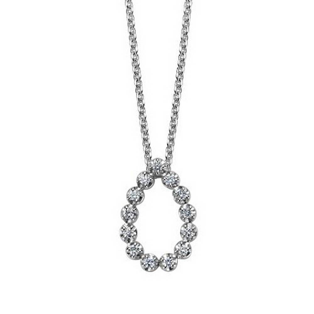 Колье из белого золота с  бриллиантами (061193)