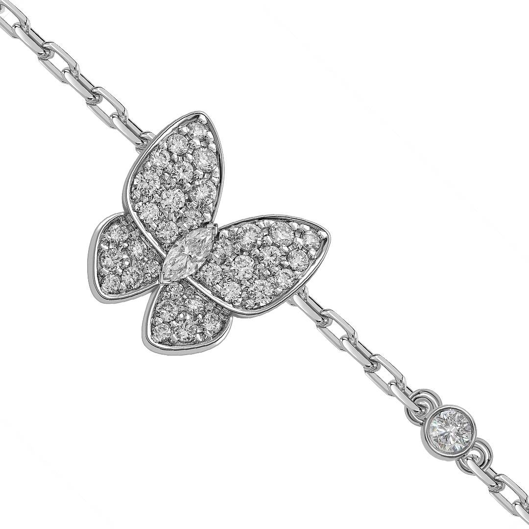 Браслет из белого золота с бриллиантами 