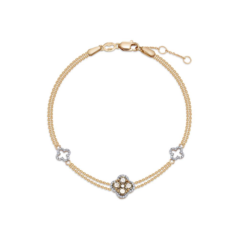 Браслет из красного золота с бриллиантами (053960)