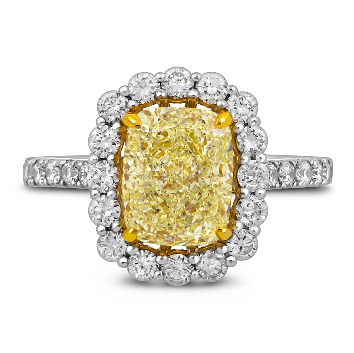 Помолвочное кольцо из белого золота с бриллиантами (048212)