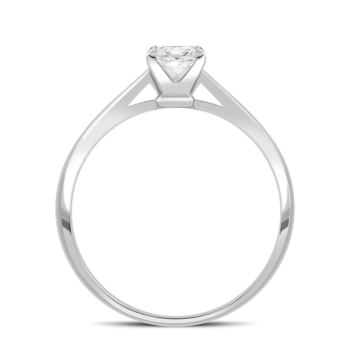 Помолвочное кольцо из платины с бриллиантом (048187)