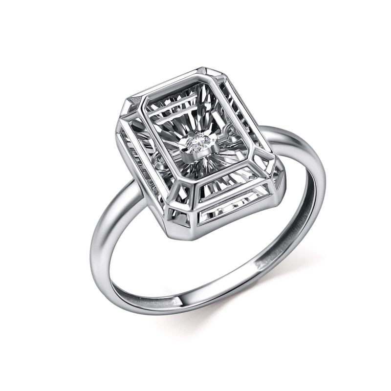 Кольцо из белого золота с 