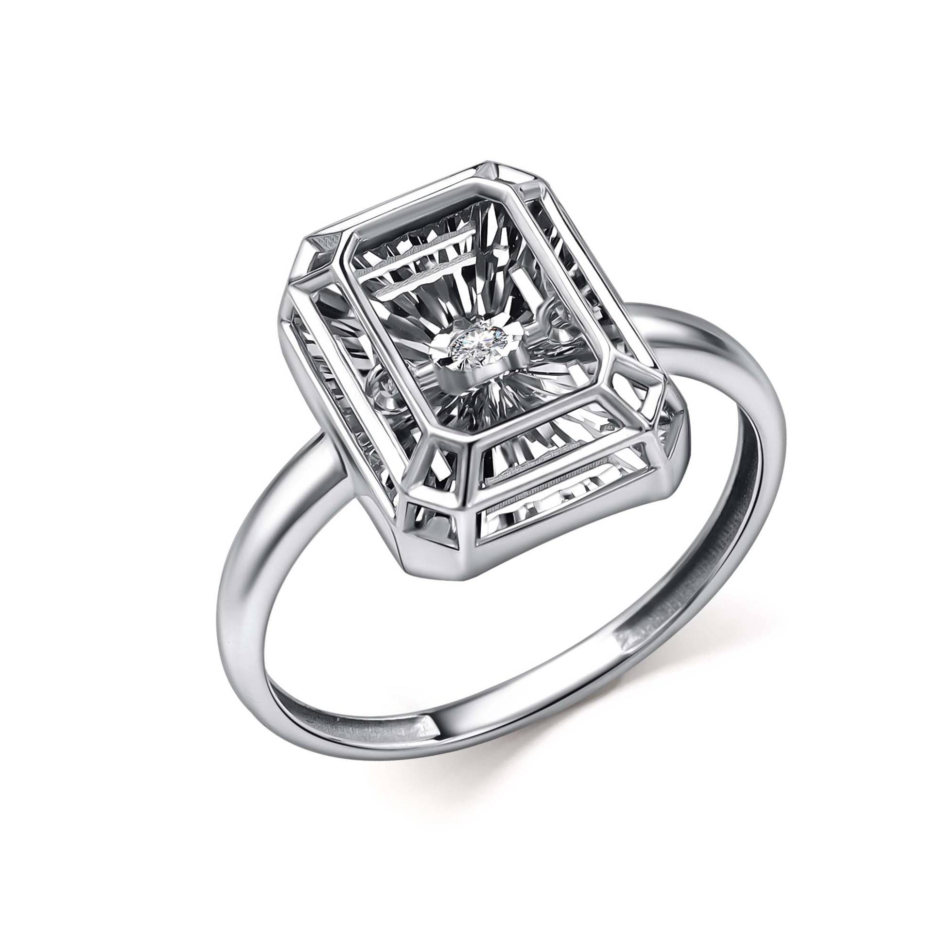 Кольцо из белого золота с 