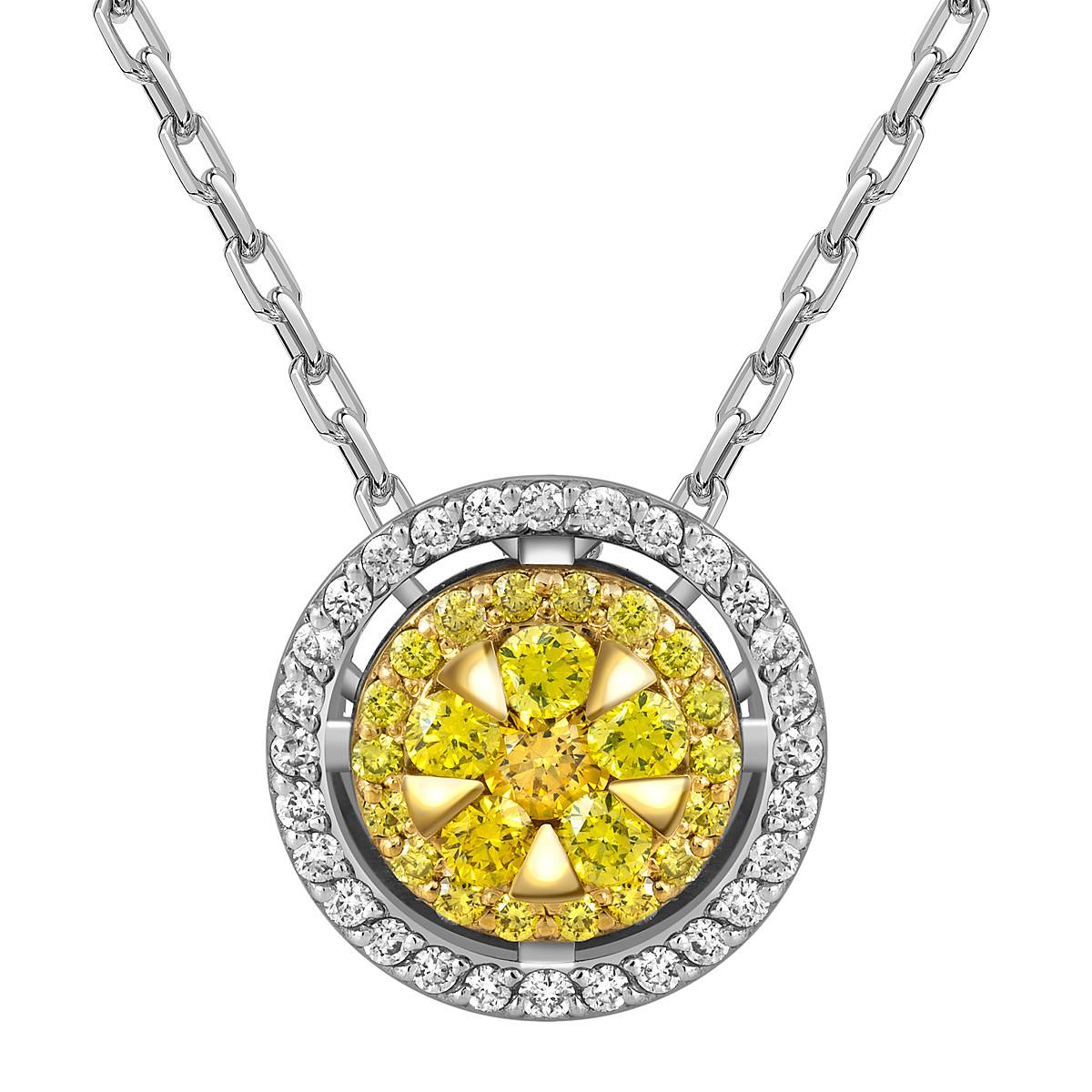 Колье из белого золота с бриллиантами (063015)