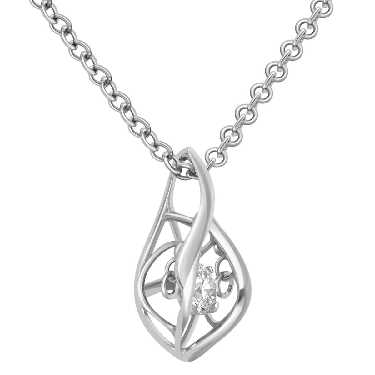 Кулон из белого золота с 