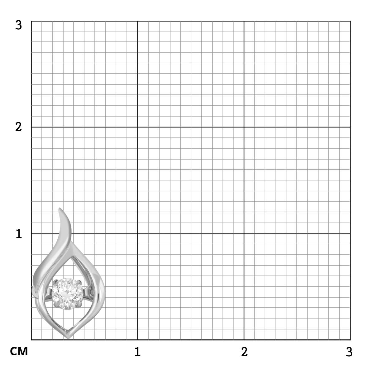 Кулон из белого золота с 