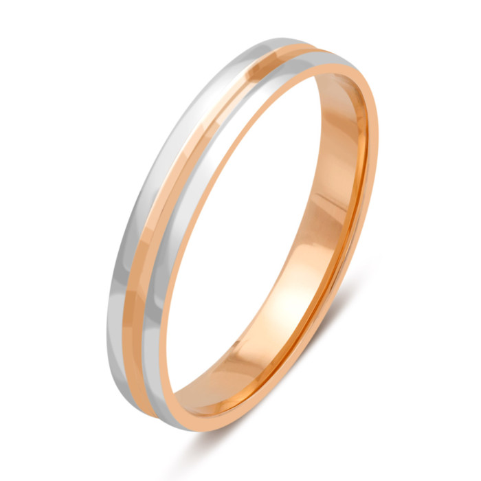 Обручальное кольцо из комбинированного золота (038054)