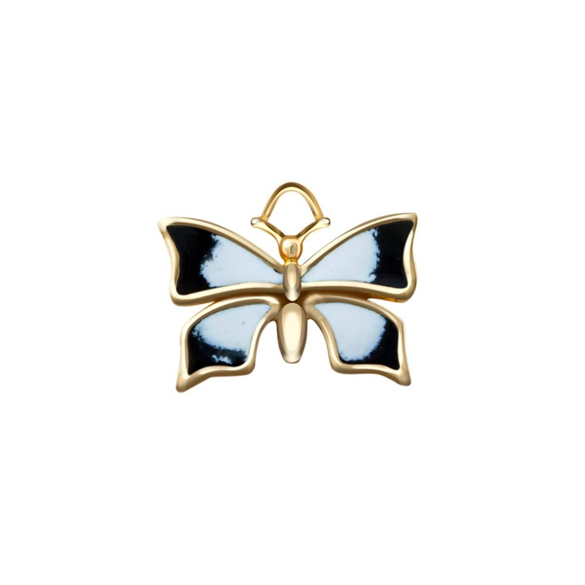 Кулон из жёлтого золота с эмалью 