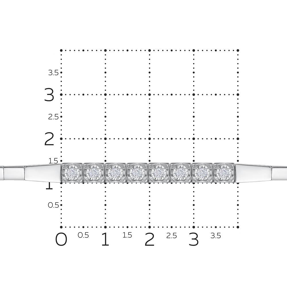 Браслет из белого золота с бриллиантами (062510)