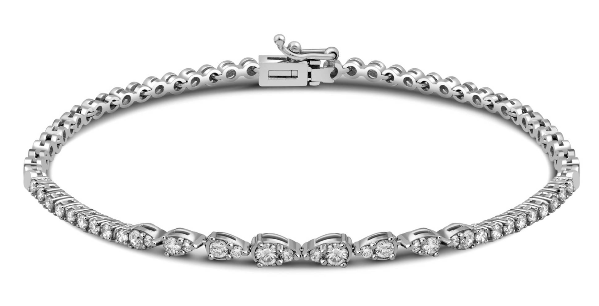 Браслет из белого золота с бриллиантами (025293)