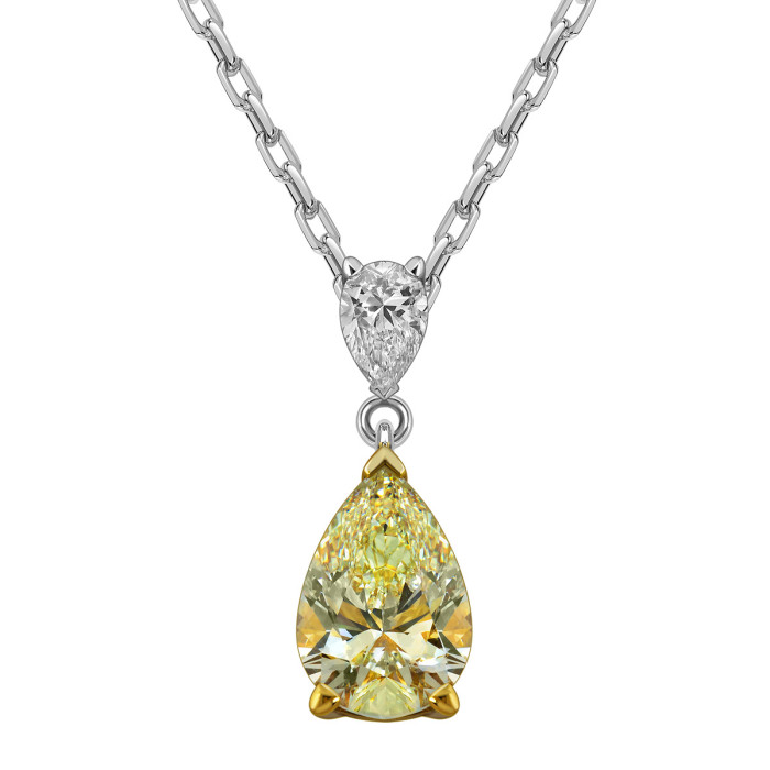 Колье из комбинированного золота с бриллиантами (062821)