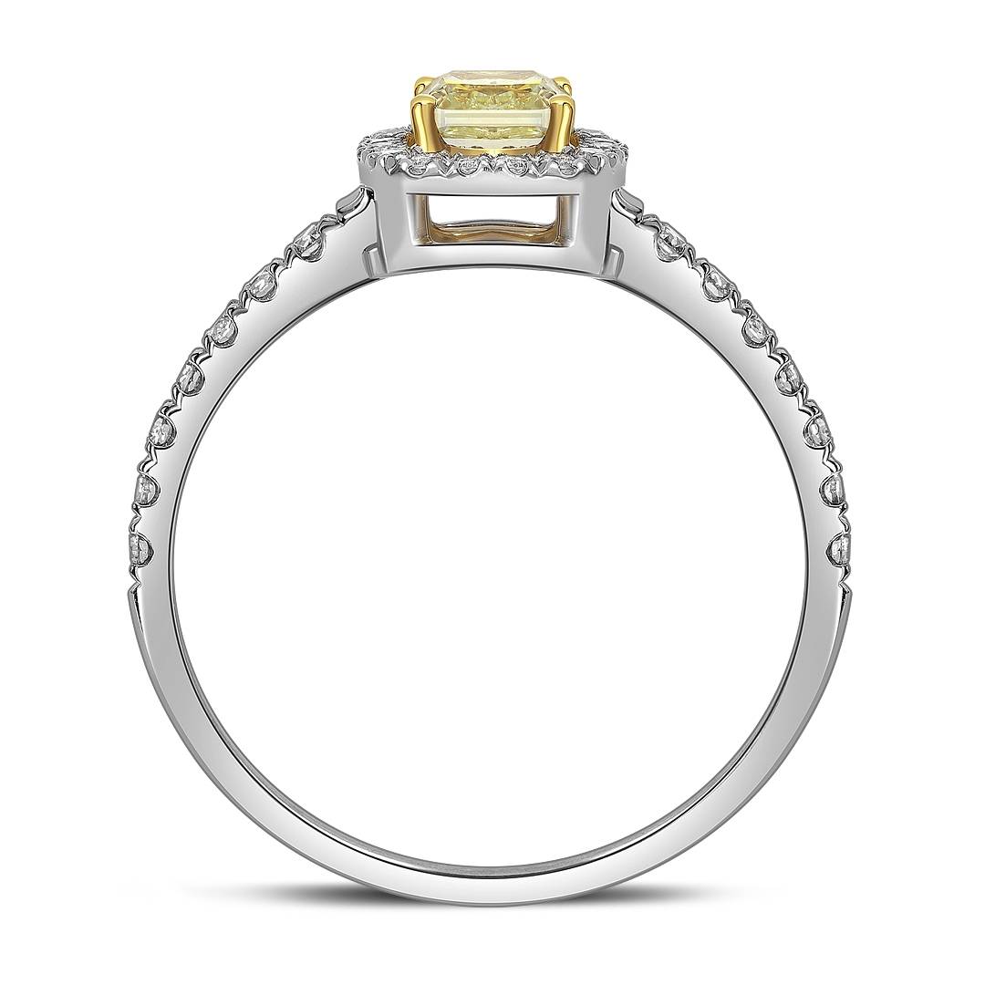 Помолвочное кольцо из белого золота с бриллиантами (062637)