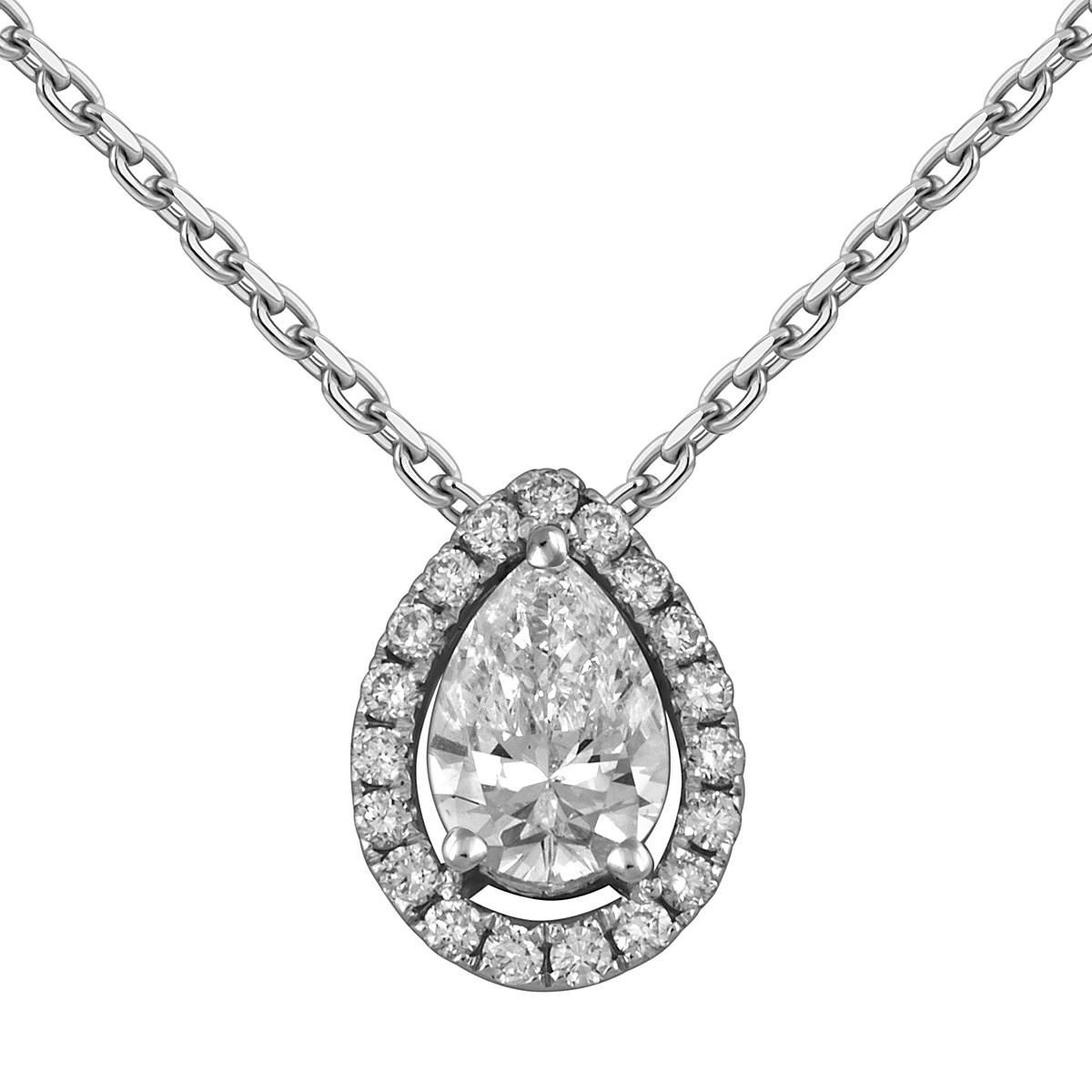 Колье из белого золота с бриллиантами (052660)