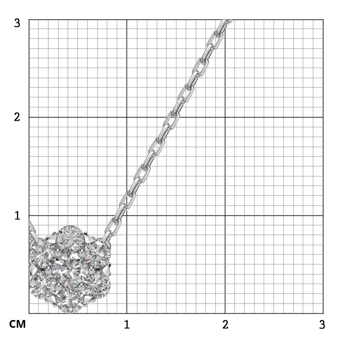Колье из белого золота с бриллиантами (058461)