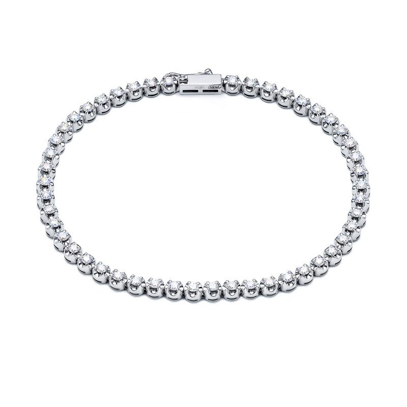 Браслет из белого золота с бриллиантами (059438)